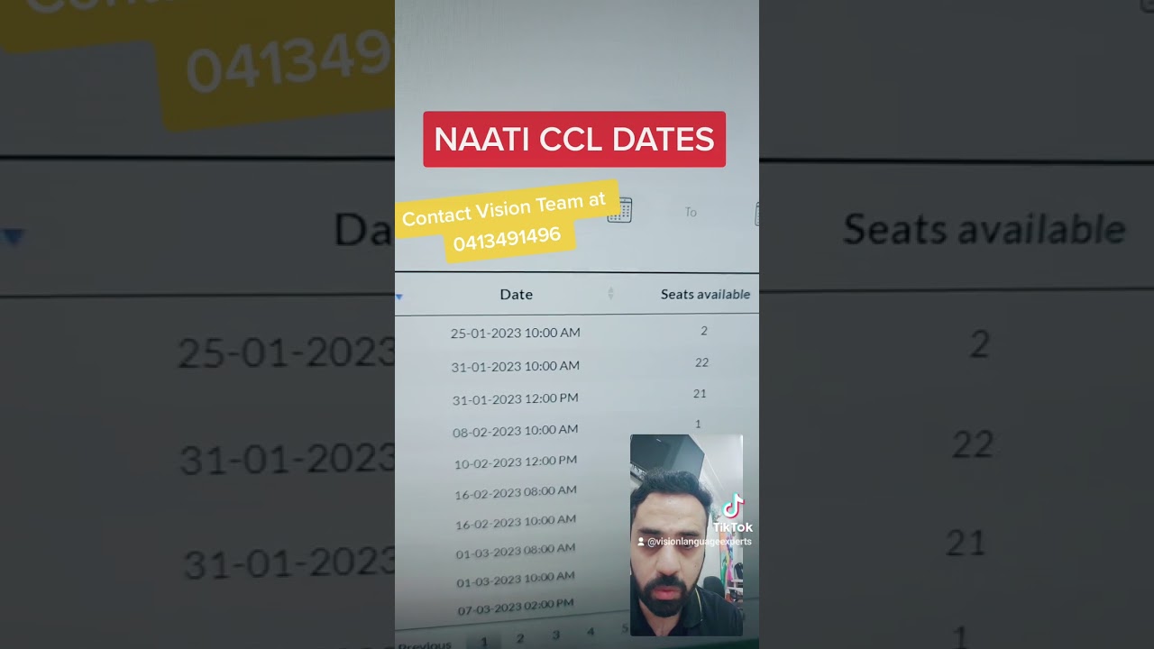 NAATICCL Dates are out! 