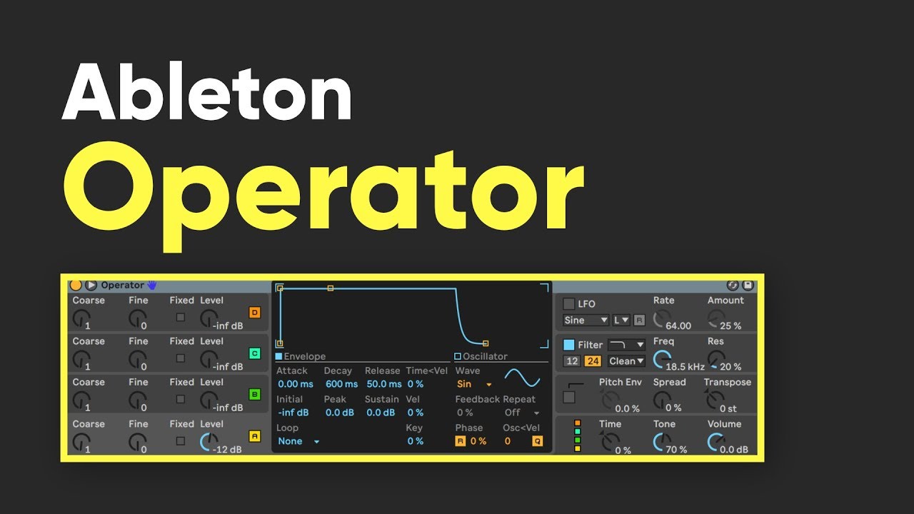 Ableton Live Operator synth tutorial