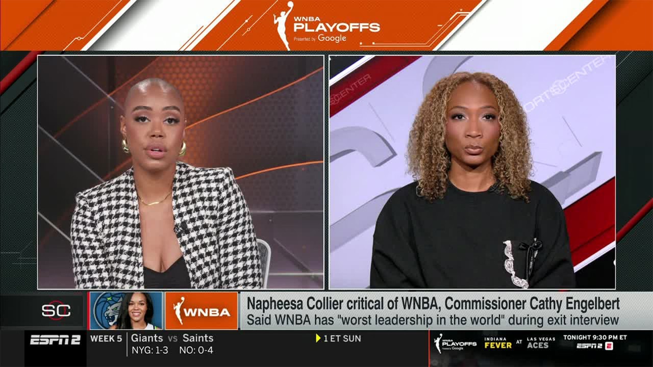 Ari Chambers' reaction to Napheesa Collier's powerful statement to WNBA leadership | SportsCenter