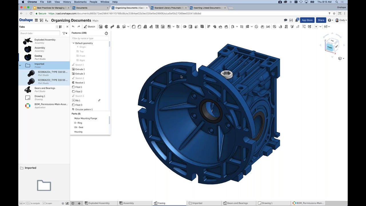 Best Practices for Managing Documents in Onshape (October 12, 2017)