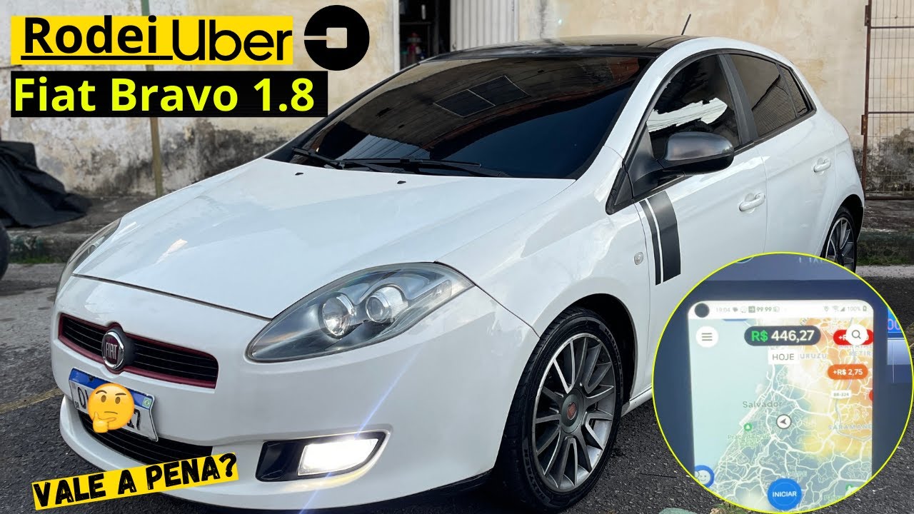 Rodando UBER de Fiat BRAVO no Alcool/Gasolina - Quanto Tirei de Lucro?