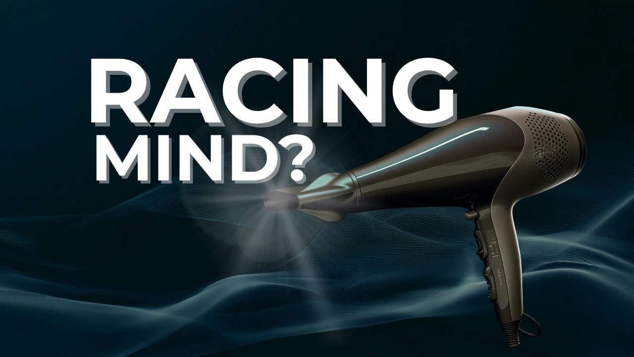 Hair Dryer Noise for Racing Mind at Night - 10 Hours - Black Screen