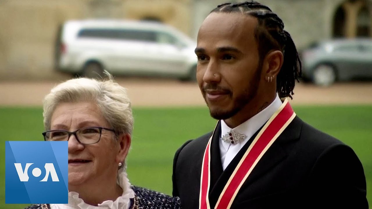 Formula One Driver Lewis Hamilton Receives Knighthood at Windsor Castle