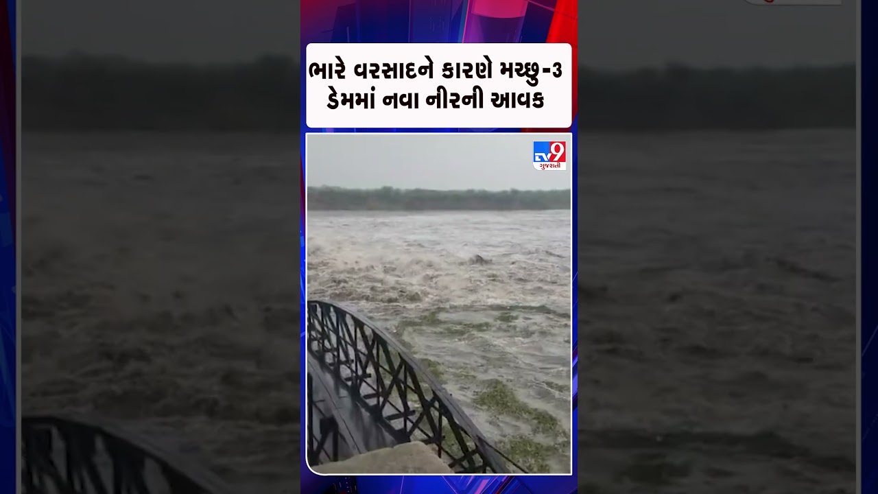 ભારે વરસાદને કારણે મચ્છુ-3 ડેમમાં નવા નીરની આવક  | Gujarat | TV9Gujarati