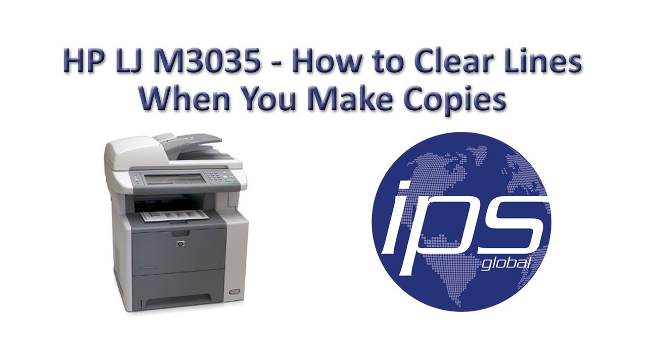 HP M3035 - How to Clear Lines When You Make Copies