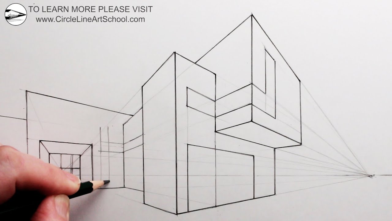 How to Draw a Building using Two-Point Perspective: Narrated Tutorial for Beginners