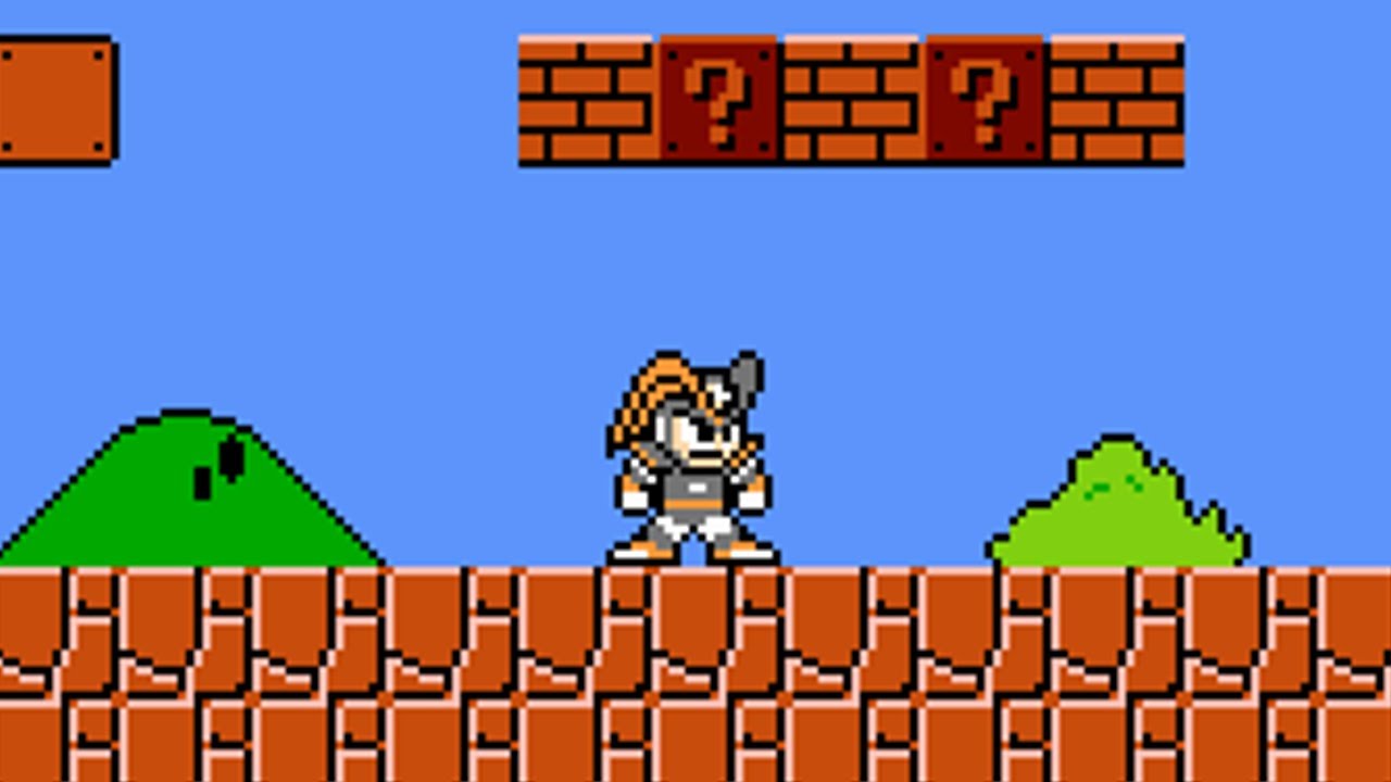Super Mario Bros. Crossover - Mega Man as Bass (PC) - Gameplay