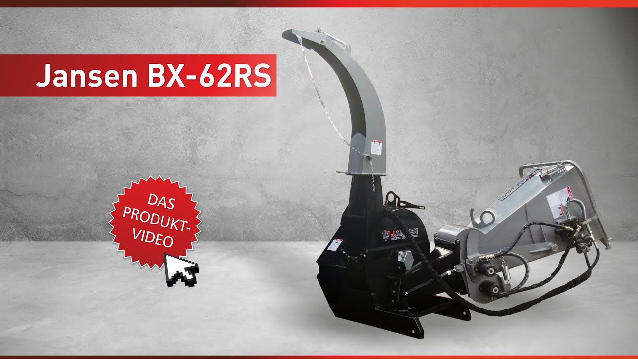 Schredder Jansen BX-62RS, Häcksler, Holzhäcksler, Holzschredder, Traktor