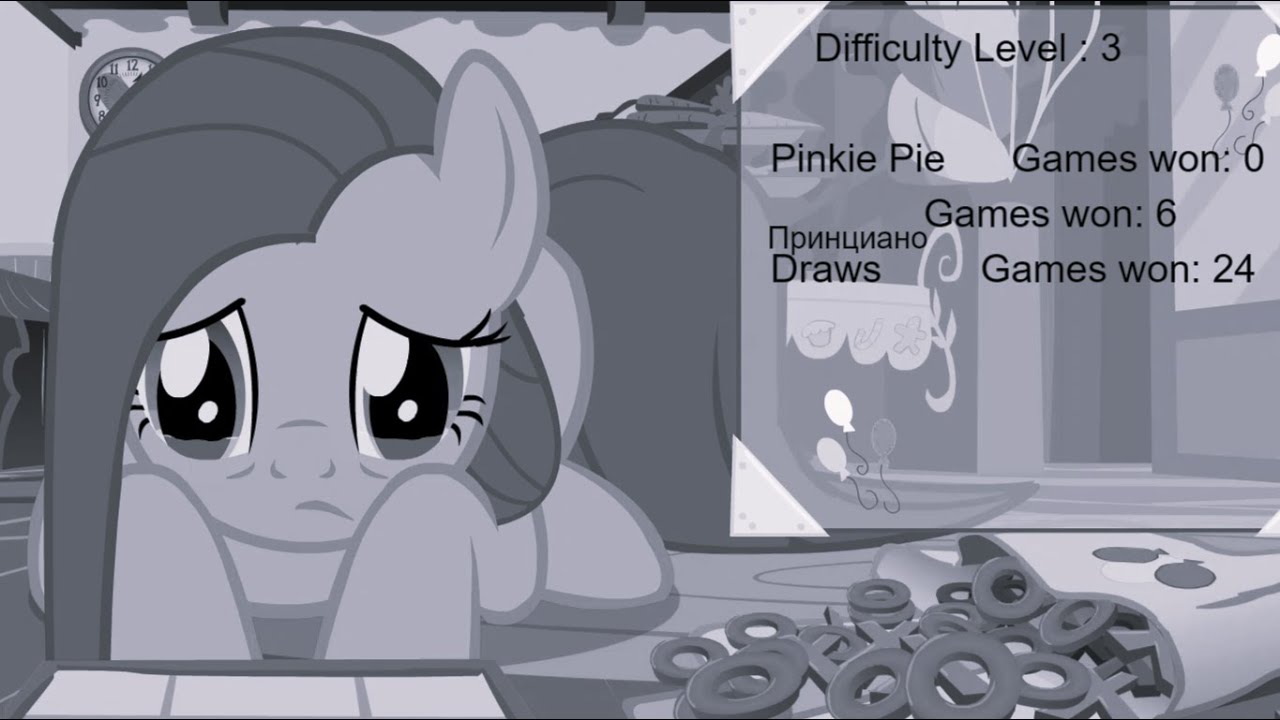 What's wrong, Pinkie Pie? XD || Pink Tac Toe Impossible Level (Принциано)