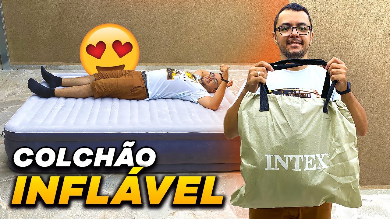 Colchão Elevado INTEX Dura Beam Casal com Inflador Embutido (Unboxing, Review e Análise)