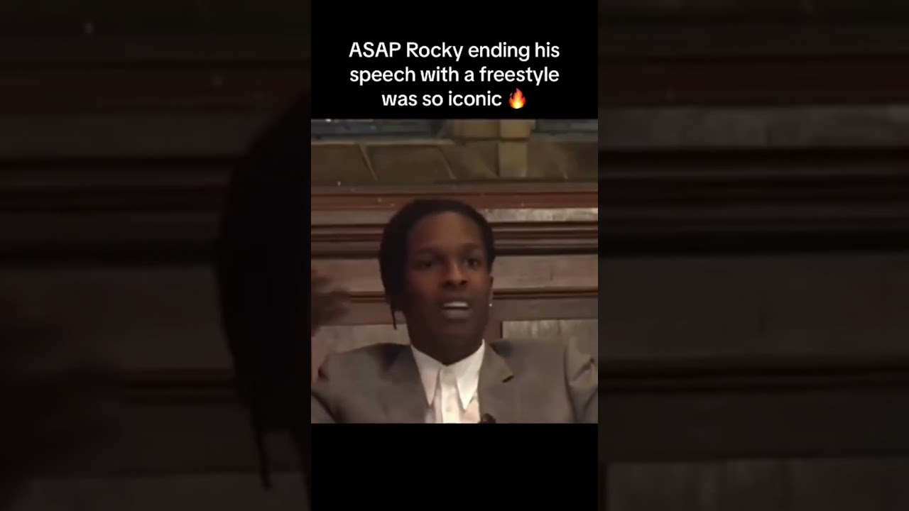 ASAP Rocky ending his speech with a freestyle 🔥