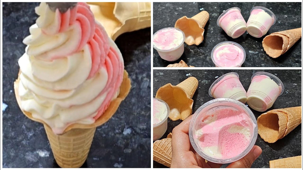 ايس كريم المحلات 😍 وصفة مظبوطة شكل و ذوق ناجح مليااار ٪