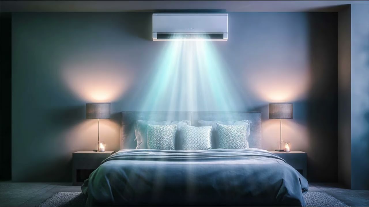 Air Conditioner White Noise for Deep Sleep ❄️ Relaxing AC Sound All Night, No Ads