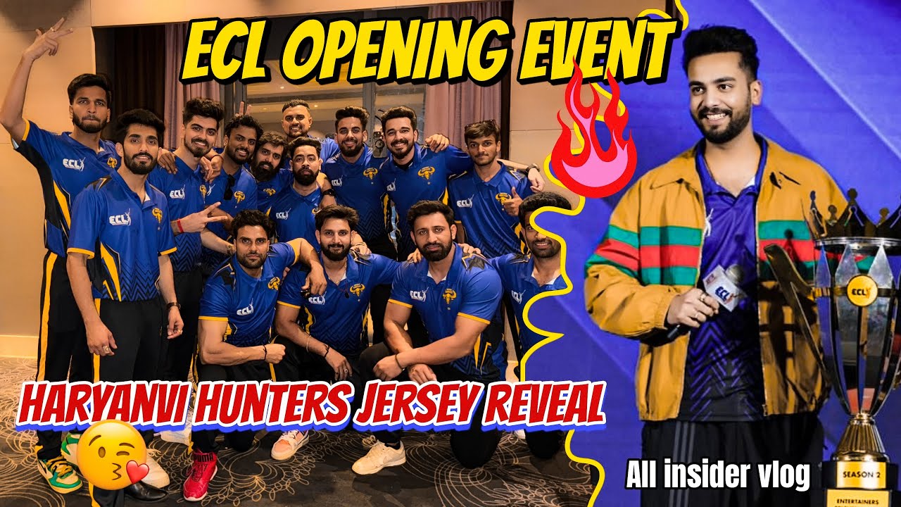 Team Haryanvi hunters Jersey reveal || Ecl opening Event || All insiders W/ ​⁠​⁠@ElvishYadavVlogs