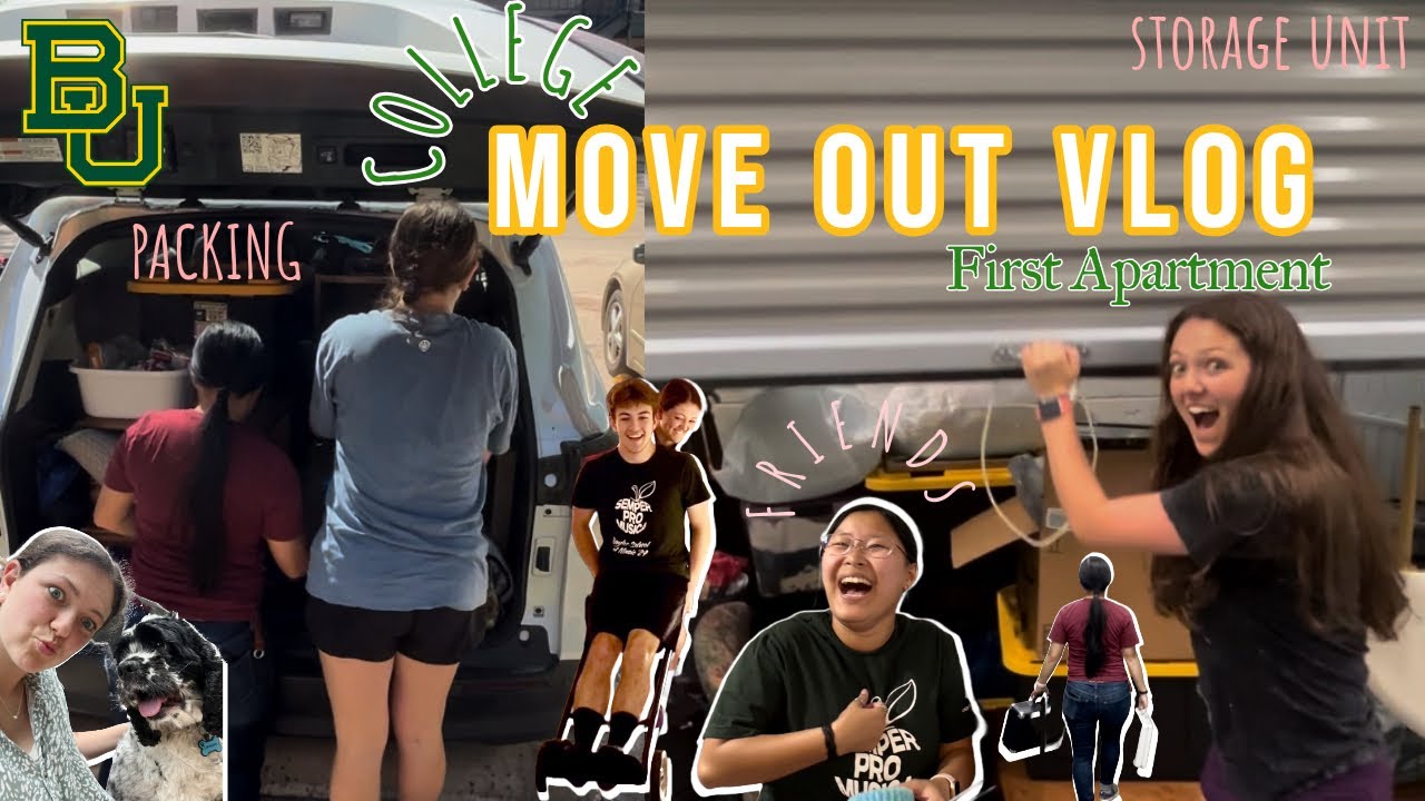 COLLEGE MOVE OUT VLOG || Baylor University || first apartment || end of sophomore year