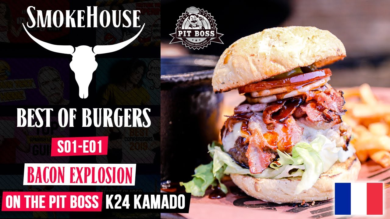 Le Best of des burgers de Smokehouse au BBQ: S01-E01: Le Bacon Explosion dans le Kamado Pit Boss K24