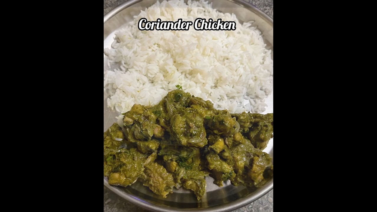 Green Chicken| Coriander Chicken - Cooking for Beginners #cookingforbeginners #corianderchicken