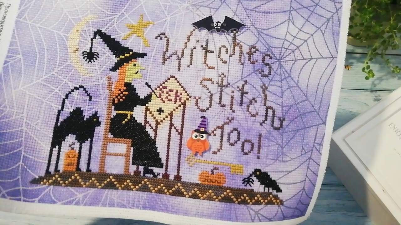#29. Siuvinėjimas kryželiu. Baigti halloween darbai, procesai ir pirkiniai. Spalis/lapkritis