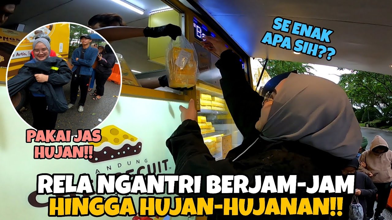 MEREKA RELA ANTRI BERJAM-JAM + HUJAN-HUJANAN SAMPAI BASAH KUYUP, DEMI BISA BELI JAJANAN VIRAL INI‼️