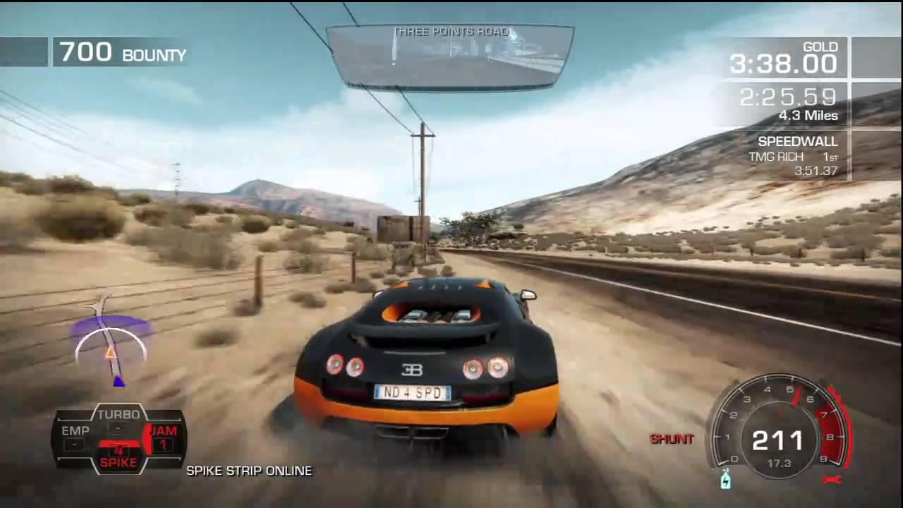 Need for Speed: Hot Pursuit Super Sports Pack DLC - Bugatti Veyron Super Sport Gauntlet (...failing)
