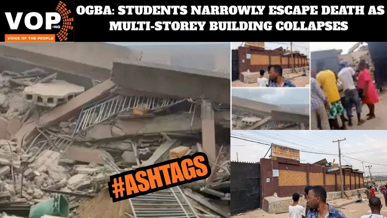 BREAKING: STUDENTS NARROWLY ESCAPE DEATH AS SCHOOL BUILDING COLLAPSES IN OGBA, LAGOS