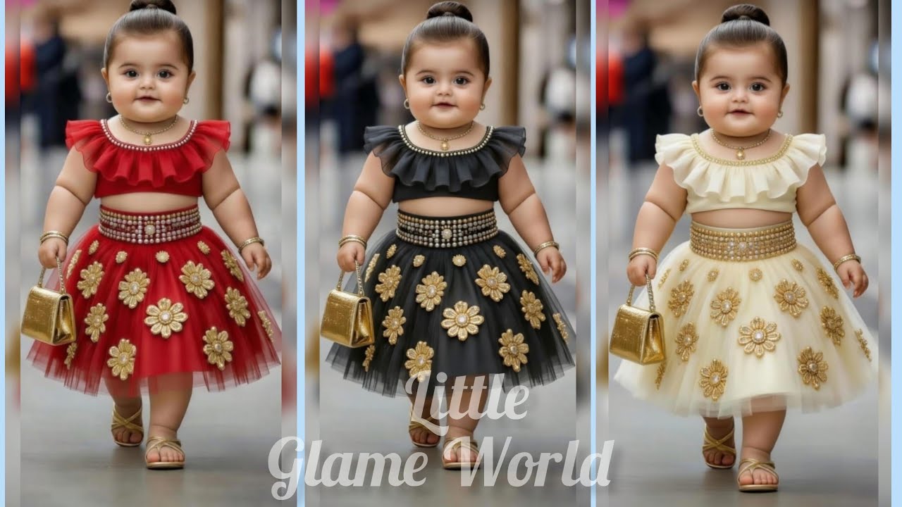 Babies glamed in colourful designing.#babyfashionshow #babyoutfits # little Glame World 