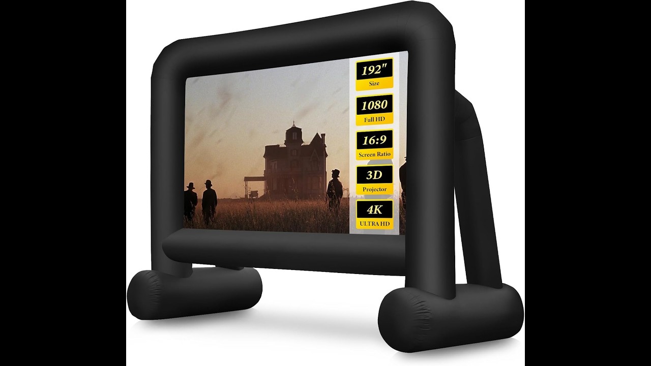 Popblow giant inflatable screen Review - Pros & Cons - Popblow 16ft inflatable projector screen