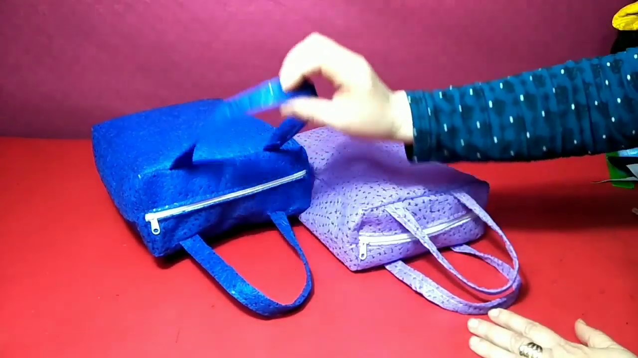 خياطة حقيبة نزهة للاطفال بقماش بولي بوند او طلاعة ربيعcoudre un petit panier pour enfant