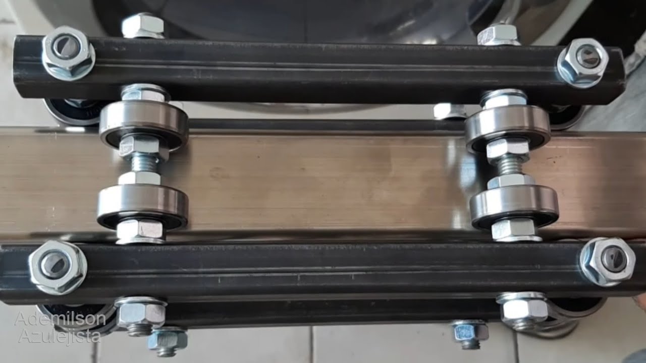 Como Fazer Regulagem Dos Rolamentos No Metalon Carrinho Para Serra Mármore Com 16 Rolamentos Parte 5