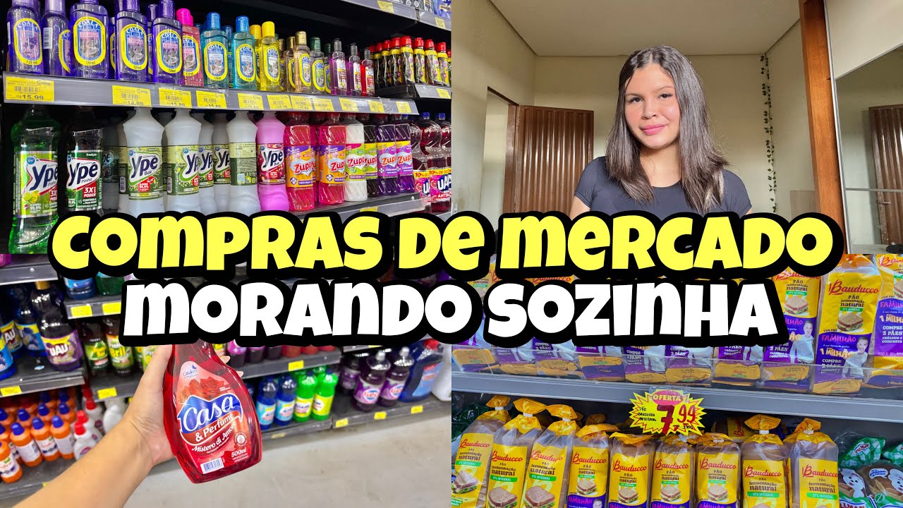 VLOG: COMPRAS DE MERCADO MORANDO SOZINHA 