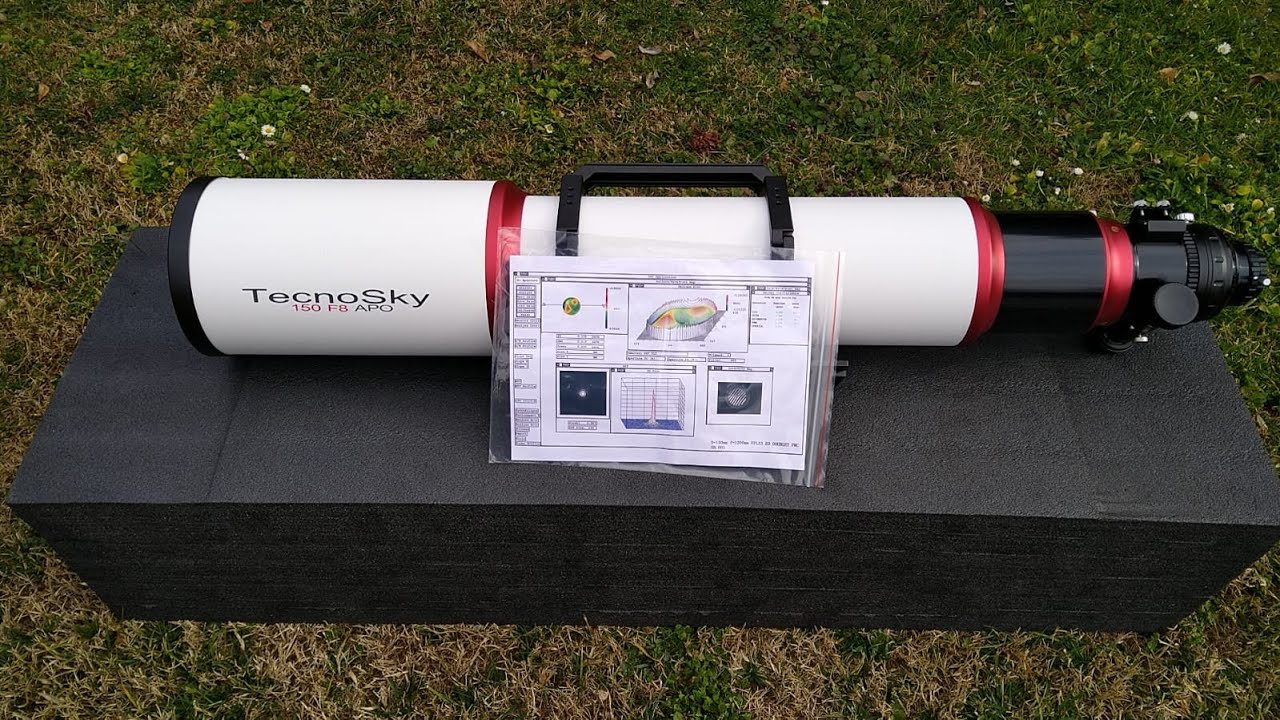 Unboxing del nuovo rifrattore TECNOSKY OWL 150 APO F/8 . Certificato ottico fornito dal costruttore