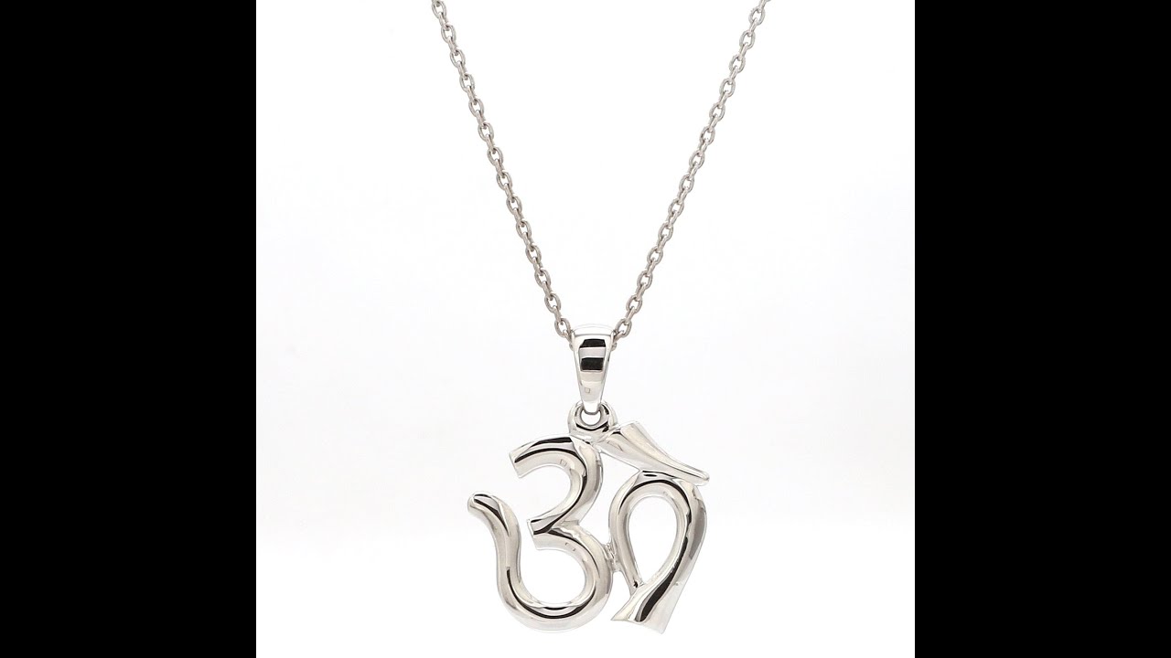 Plain Platinum Om Pendant JL PT OM-2 - Jewelove