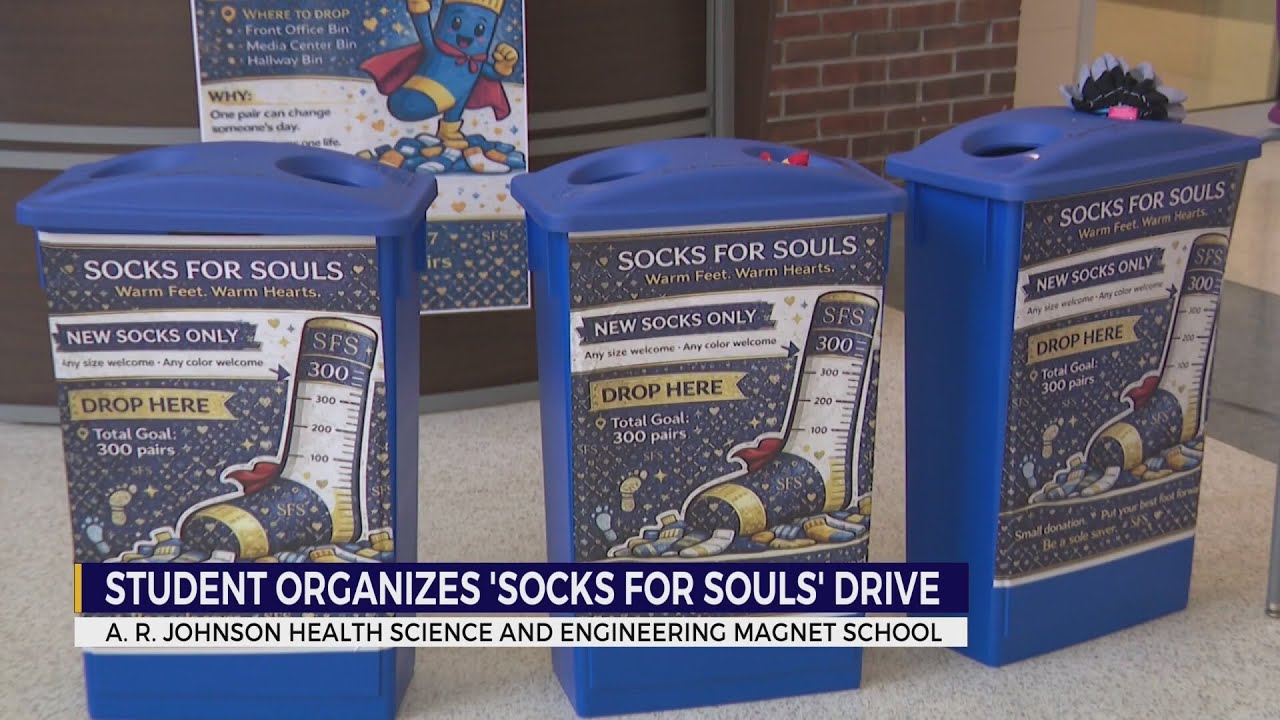 AR Johnson 11th grader organizes 'Socks for Souls' drive