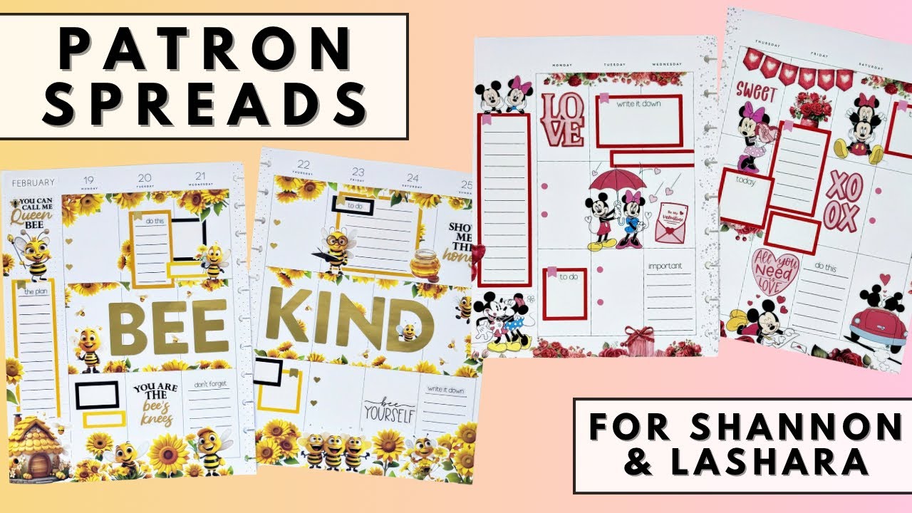 PLAN WITH ME | PATRON SPREADS FOR SHANNON & LASHARA | THE HAPPY PLANNER