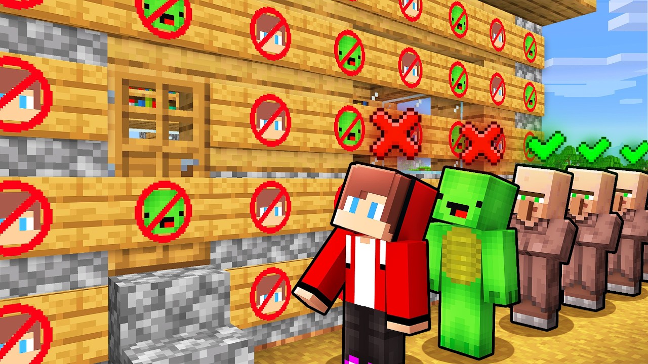 Mikey and JJ Can’t Enter this House in Minecraft (Maizen)