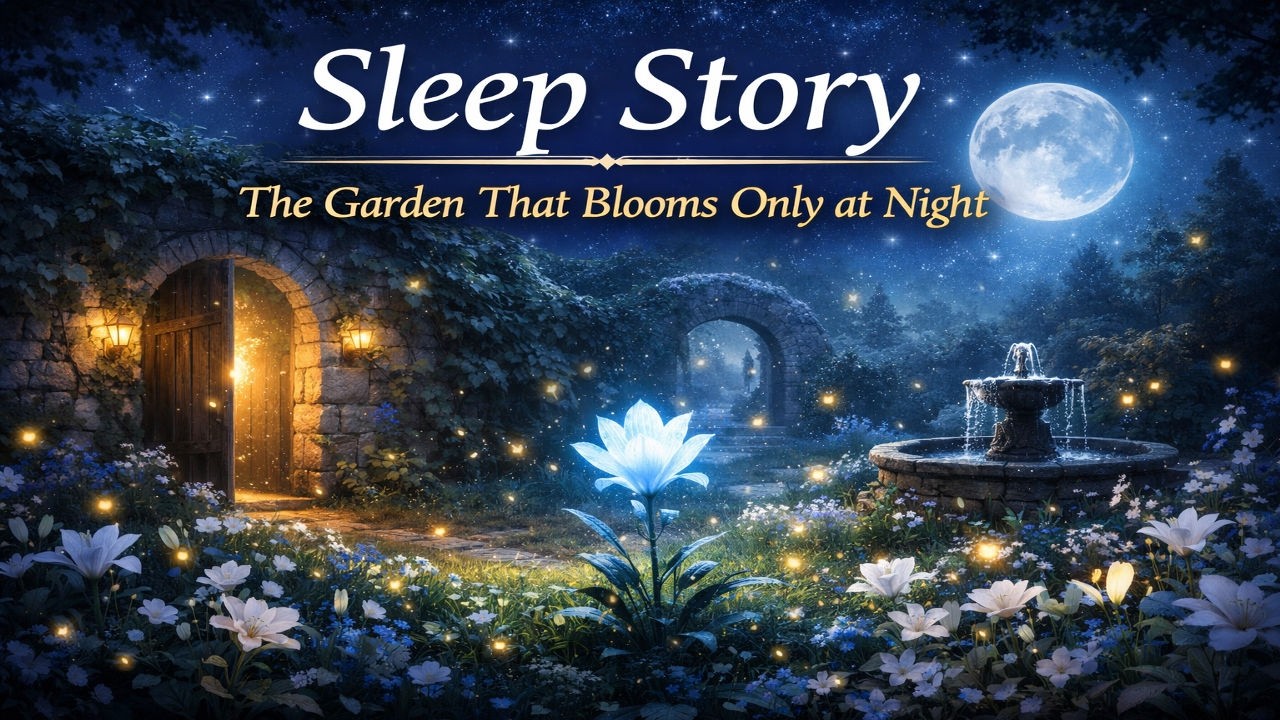 Sleep Story | The Garden That Blooms Only at Night | Calm Bedtime Story & Relaxing Sleep Music