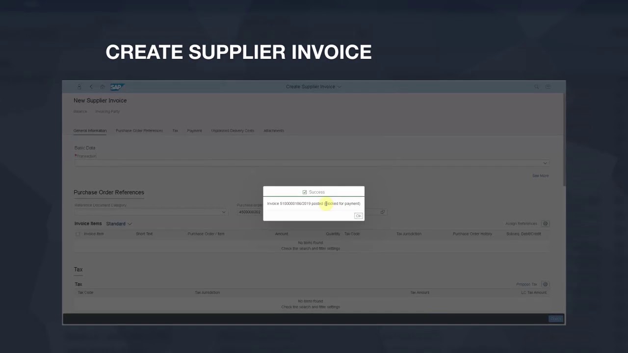 Release Workflow for Supplier Invoice