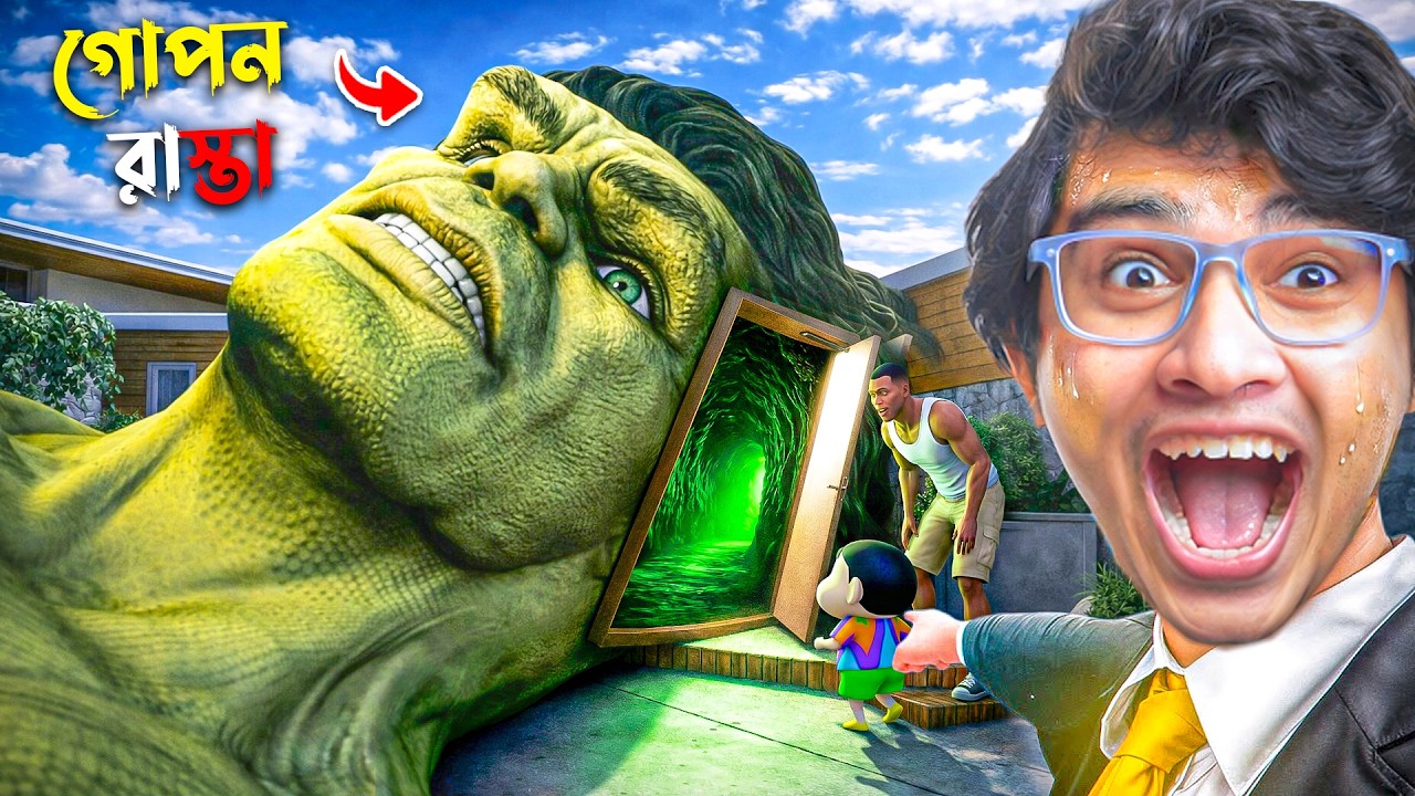 GTA V : Franklin & Shinchan ENTERED Inside the HULK’s HEAD! 😨🧠
