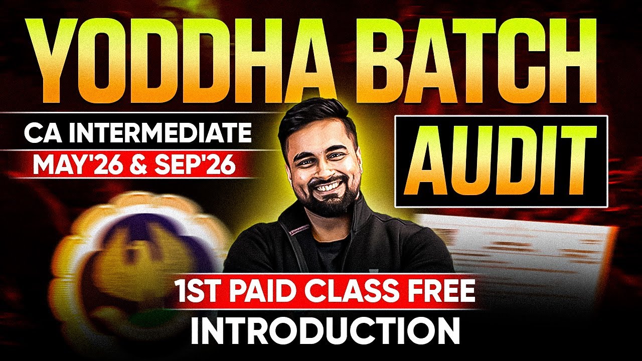 CA Inter May'26 | Introduction to Audit | Demo Class | CA Shantam Gupta