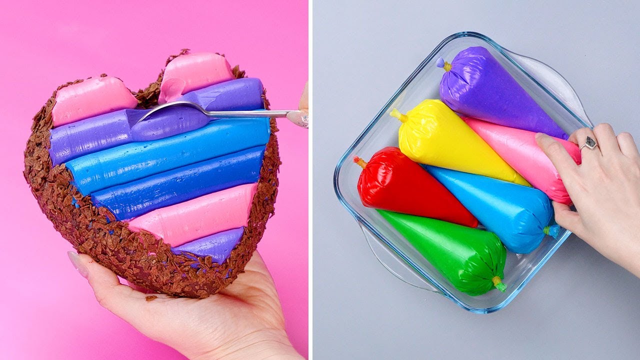How To Make Colorful Cake Decorating Recipe | Amazing Cake Decoration Tutorials