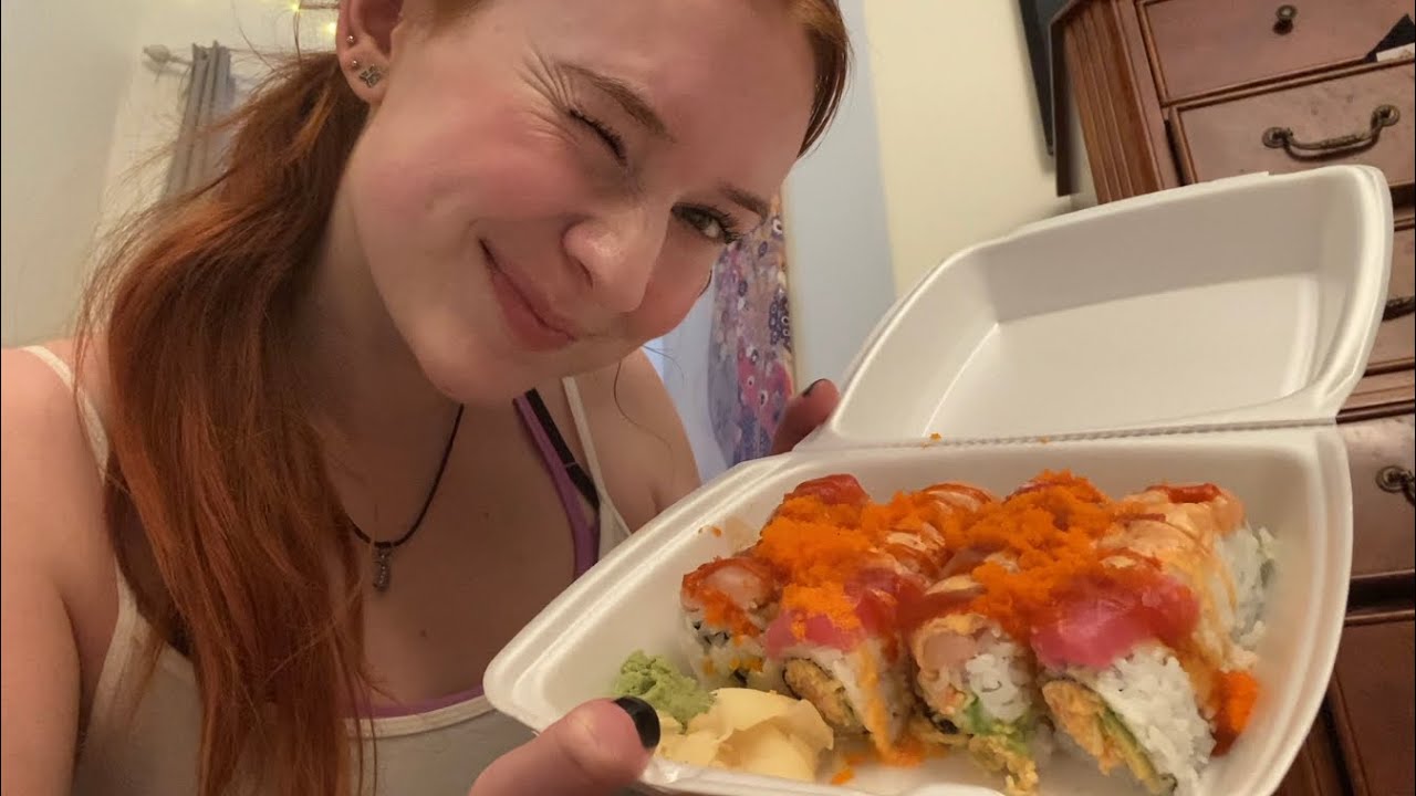 ASMR - Eating Sushi - sushi mukbang