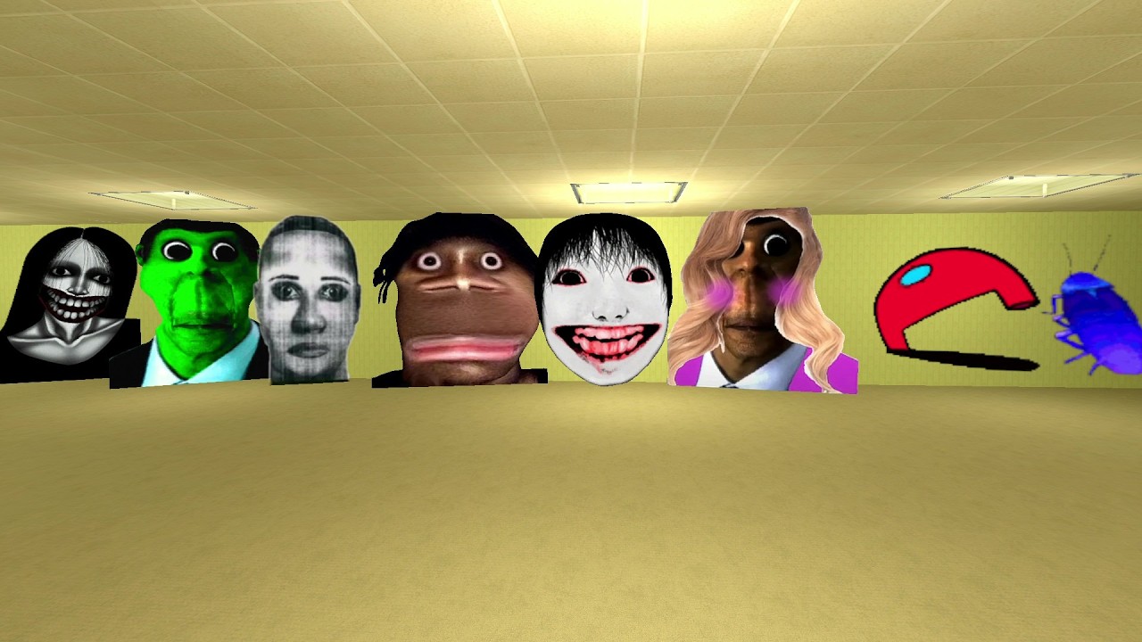 unlimited nextbots in backrooms garrys mod snpc #snpc