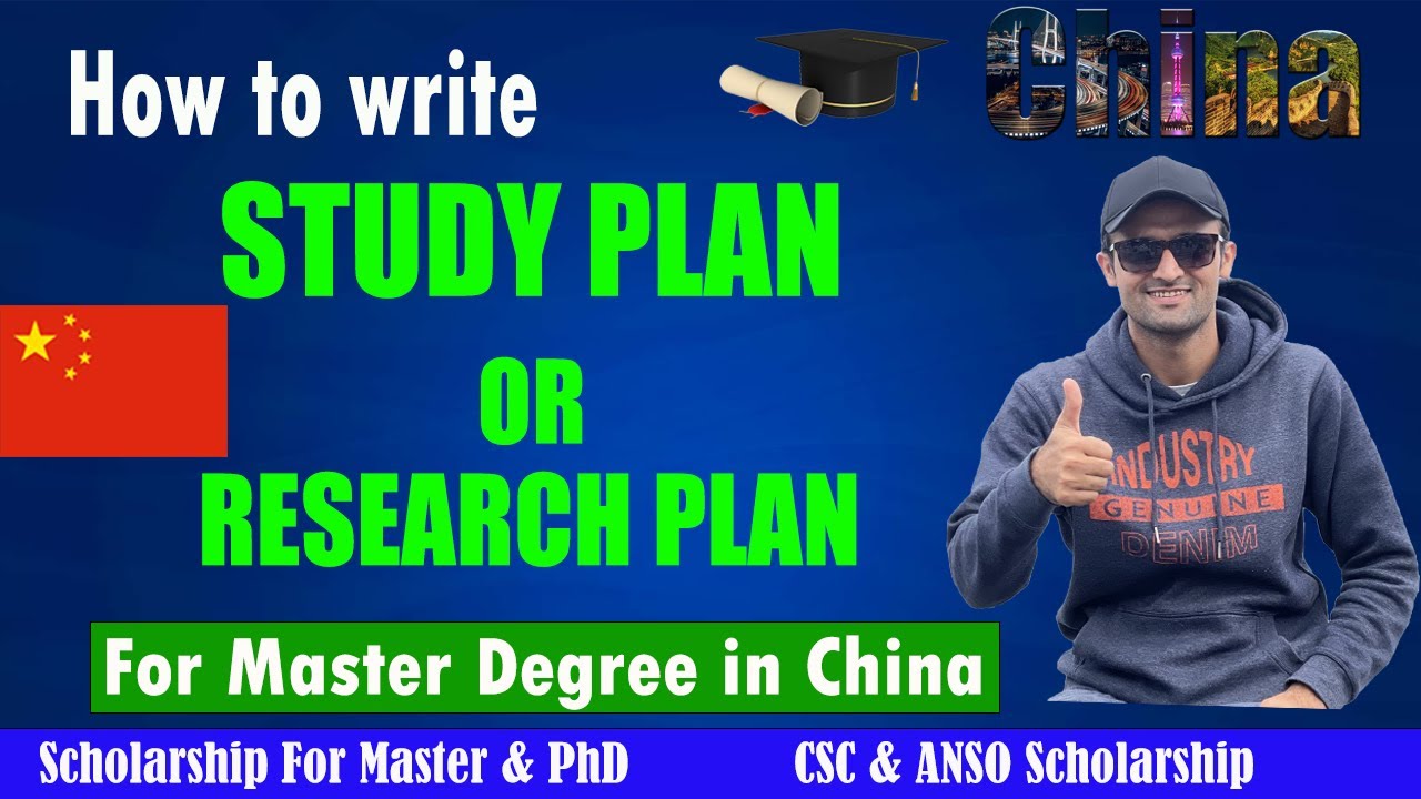 How to Write a Study Plan or Research Plan for a Master in China | Urdu/Hindi