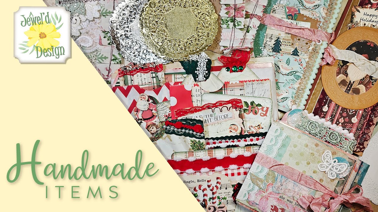 Handmade Holiday Journal Items - Gift ideas - New Shop inventory - Finished Flip Thru