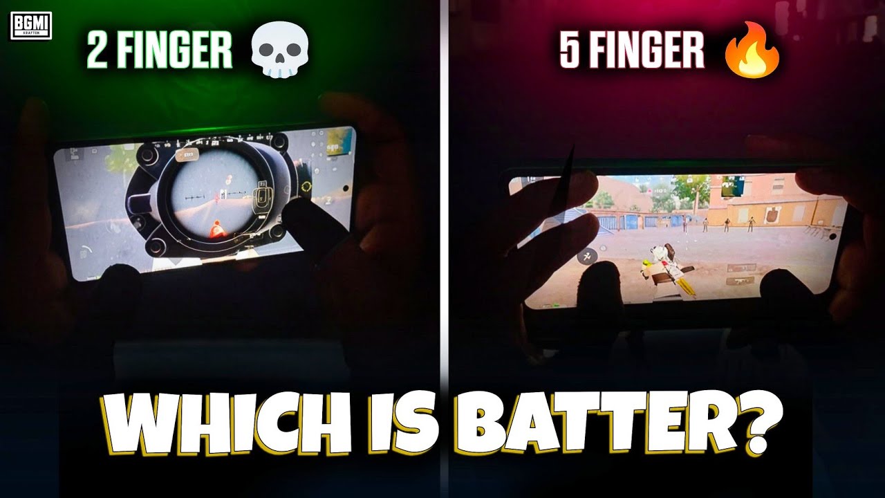 2 FINGER VS 5 FINGER CONTROL | BGMI/PUBG | FASTEST CONTROL