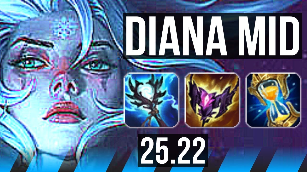 DIANA vs KATARINA (MID) | 600+ games | KR Master | 25.22