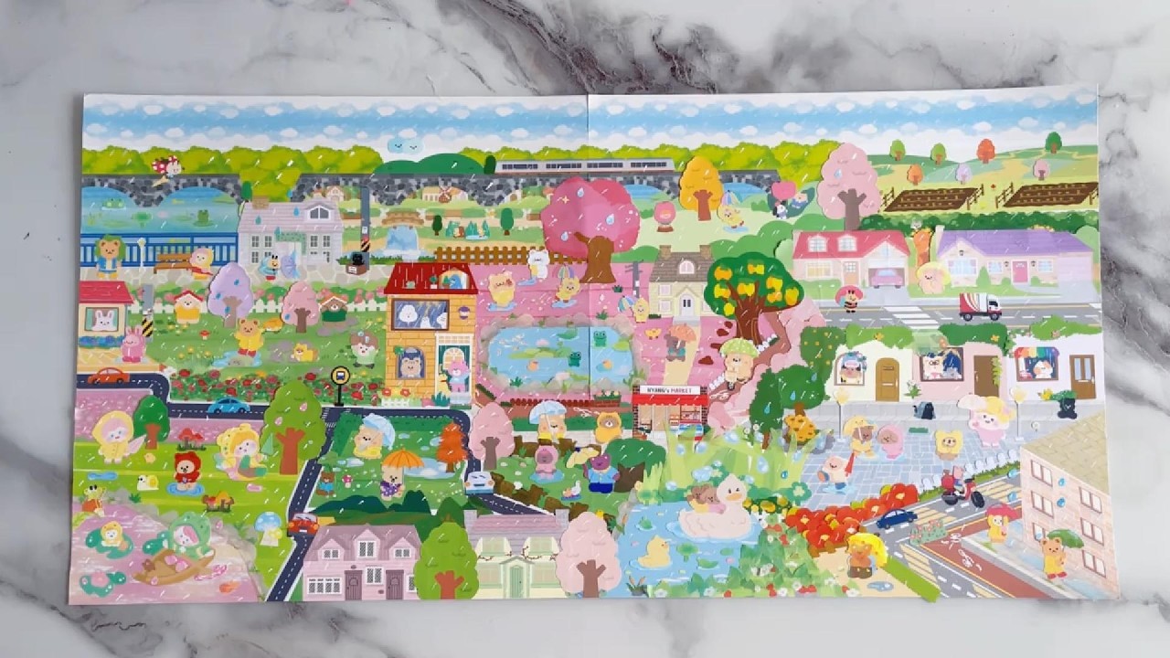 DIY Cute detailed rainy street
