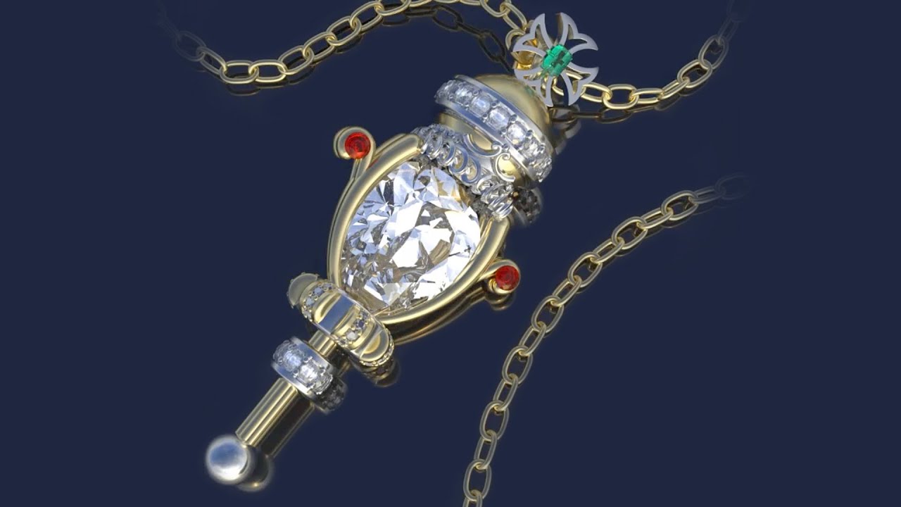 Freehand Royal Sceptre Pendant - CounterSketch