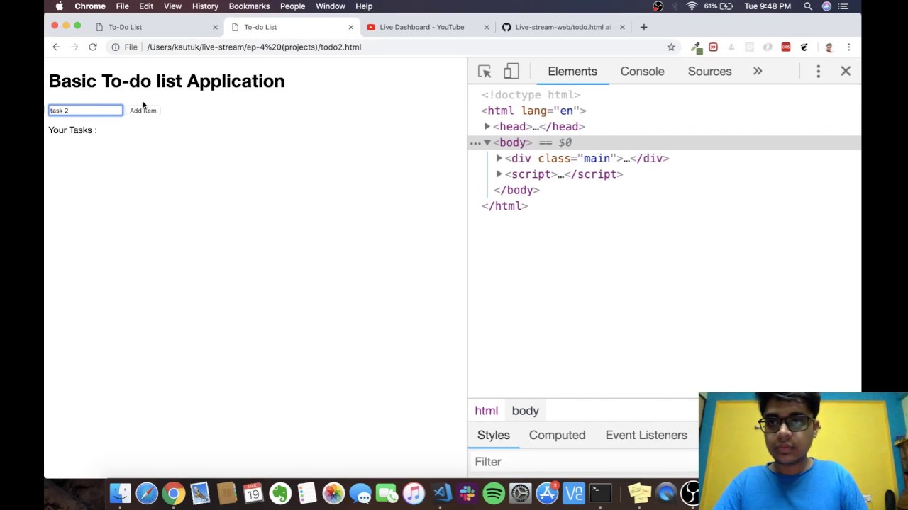 WebDevelopment - Day 5 - JavaScript Project 1 || DSC BVP