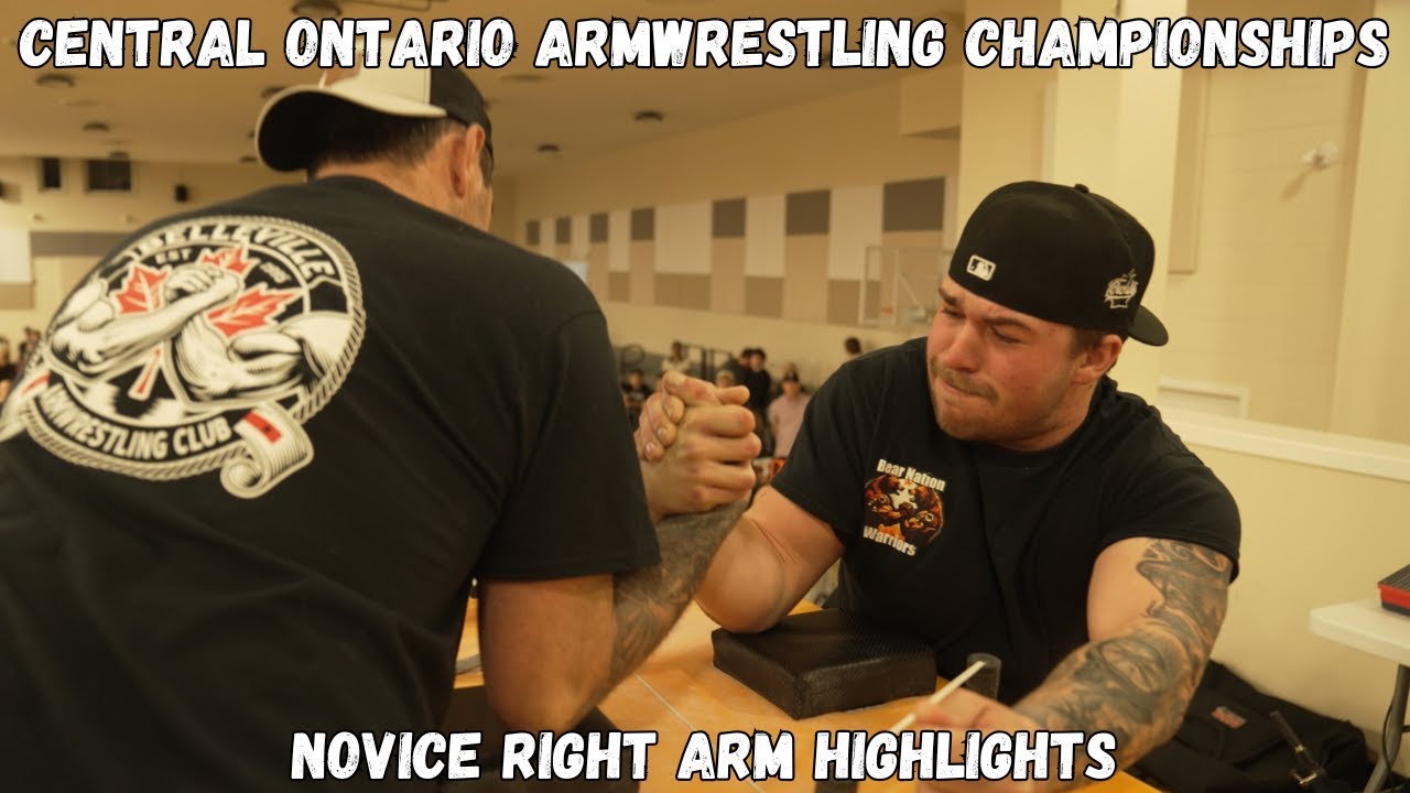 Central Ontario Armwrestling Championships - Novice Right Arm Highlights